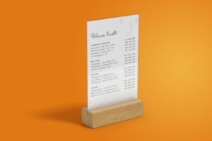 Acrylic Menu