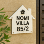 Home-Shaped Villa Number Sign